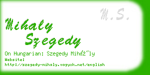 mihaly szegedy business card